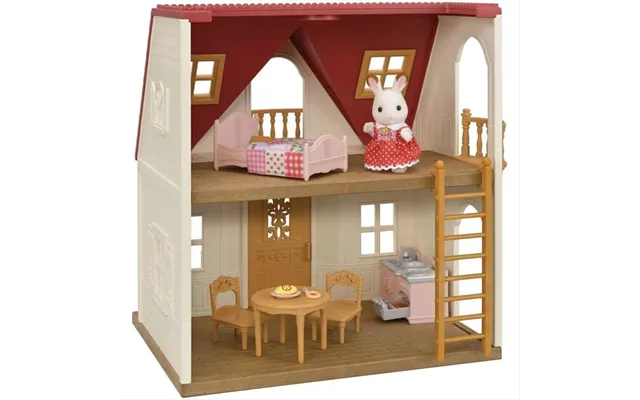 Sylvanian Families - Red Roof Cosy Cottage Starter Home And Chocolate Rabbit