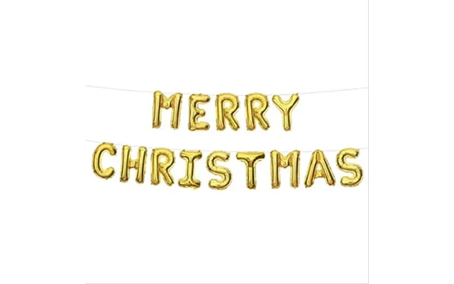 Tinsel Town Gold Merry Christmas Balloon Banner
