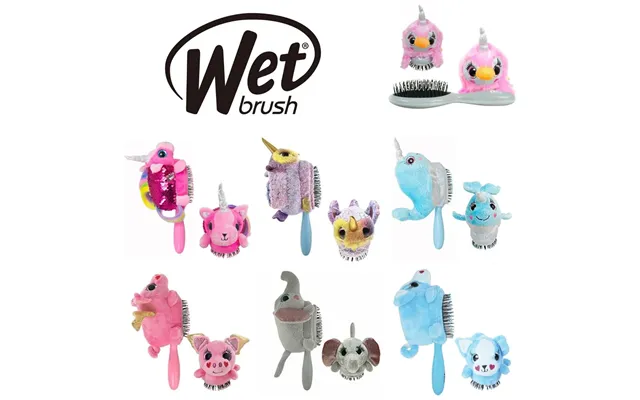 Wet Brush Plush Animals Hair Detangler With Soft Bristles
