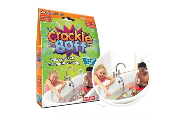 Zimpli Kids Crackle Baff Bath Colours 60g 6 Pack - Red Yellow & Blue