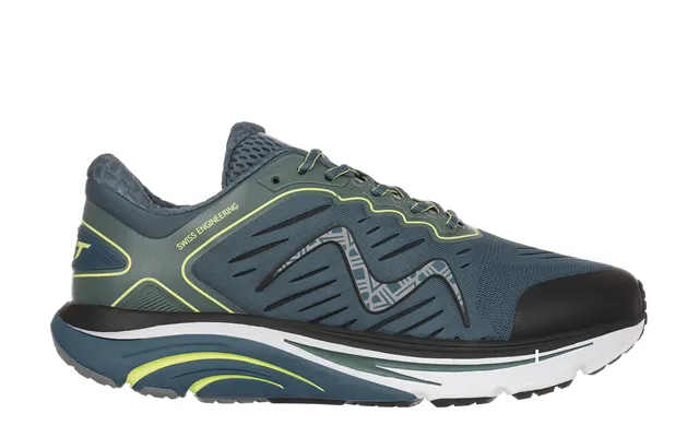 Mbt Mbt-2000 Ii Lace Up Men S Running Shoes - Color Blue Lime
