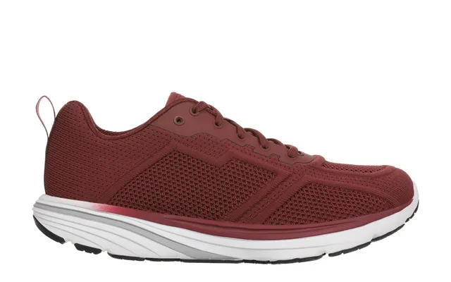 Mbt Wave Iii Lace Up Women S Running Shoes - Color Burgundy
