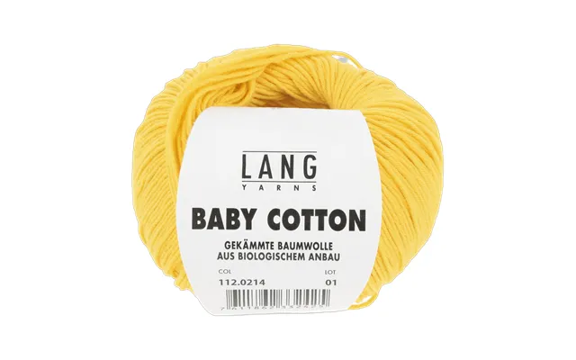 Isabel Sweater Pattern Kit In Baby Cotton By Langyarns Fatto A Mano 280-057 - Small 8 Balls Lemon Yellow 112