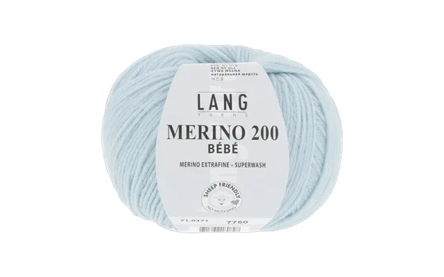 Ivory Wrap-front Cardigan Pattern Kit In Merino 200 Bébé By Langyarns Punto 99-005 - 62-80 2 Balls Ice Blue 71