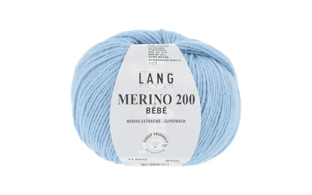 Ivory Wrap-front Cardigan Pattern Kit In Merino 200 Bébé By Langyarns Punto 99-005 - 62-80 2 Balls Light Blue 71
