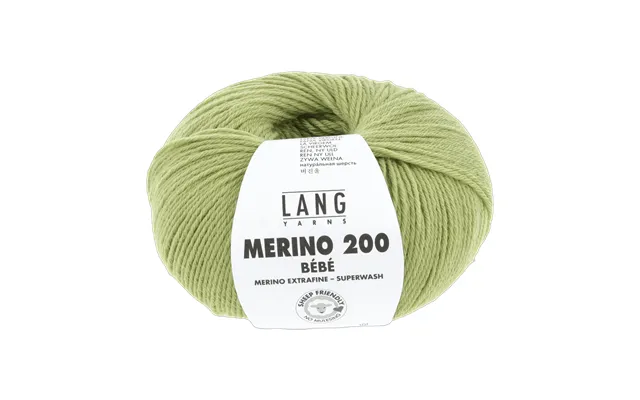 Ivory Wrap-front Cardigan Pattern Kit In Merino 200 Bébé By Langyarns Punto 99-005 - 62-80 2 Balls Light Green 71