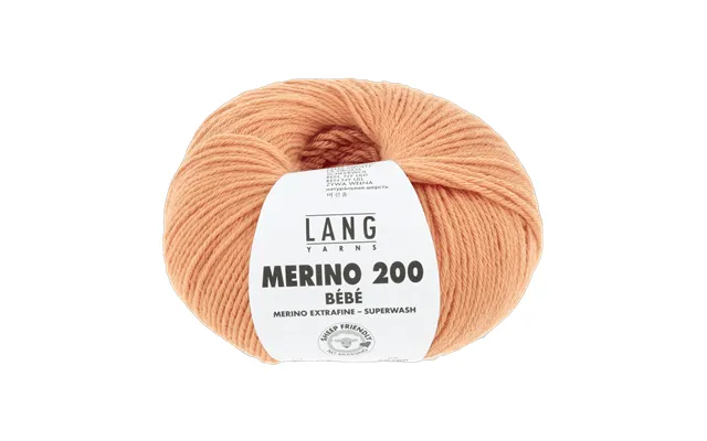 Ivory Wrap-front Cardigan Pattern Kit In Merino 200 Bébé By Langyarns Punto 99-005 - 62-80 2 Balls Tangerine 71
