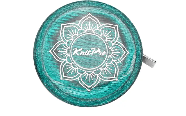 Knitpro The Mindful Collection Teal Retractable Wooden Tape Measure