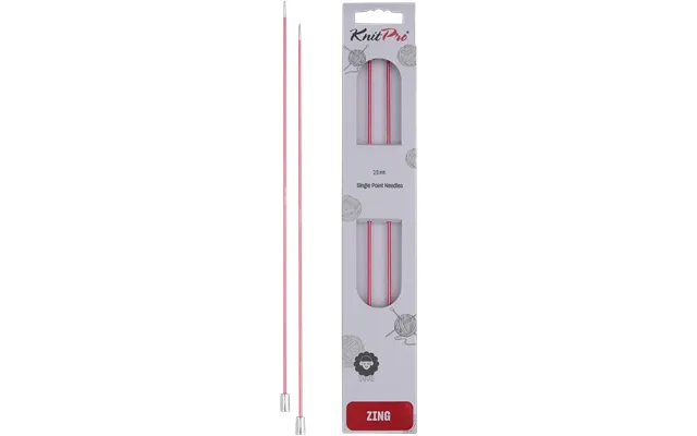 Knitpro Zing Single Pointed Knitting Needles - 30cm 2.0mm