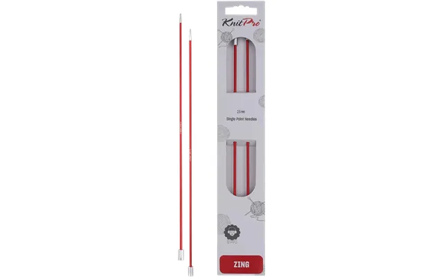 Knitpro Zing Single Pointed Knitting Needles - 30cm 2.5mm
