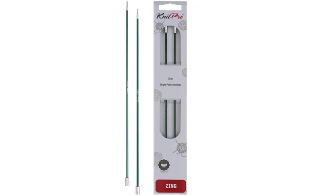 Knitpro Zing Single Pointed Knitting Needles - 30cm 3.0mm