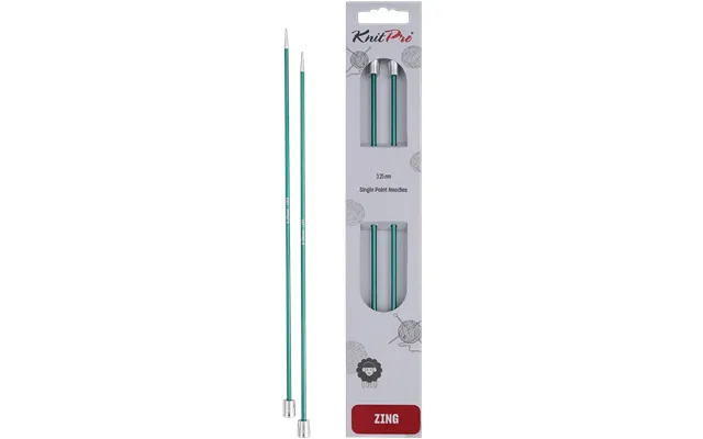 Knitpro Zing Single Pointed Knitting Needles - 30cm 3.25mm