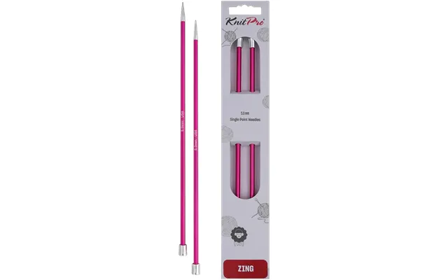 Knitpro Zing Single Pointed Knitting Needles - 30cm 5.0mm