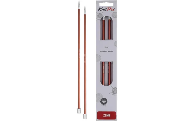 Knitpro Zing Single Pointed Knitting Needles - 30cm 5.5mm