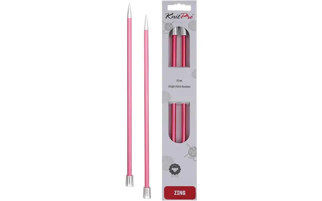 Knitpro Zing Single Pointed Knitting Needles - 30cm 6.5mm