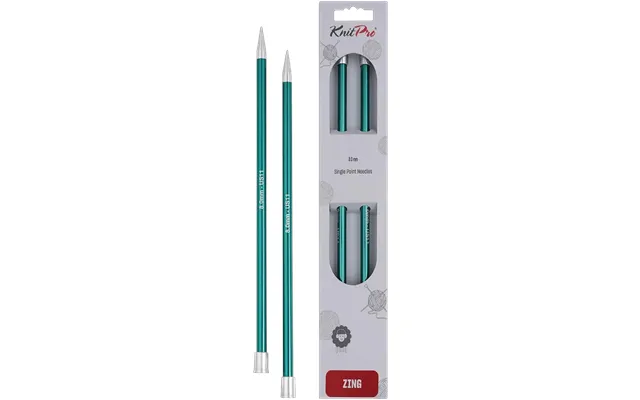 Knitpro Zing Single Pointed Knitting Needles - 30cm 8.0mm