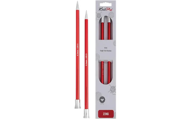 Knitpro Zing Single Pointed Knitting Needles - 30cm 9.0mm