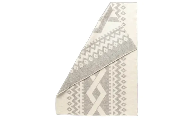 Lopi Hestateppi Blanket - Diamonds Ecru And Grey 130 X 180cm 0402