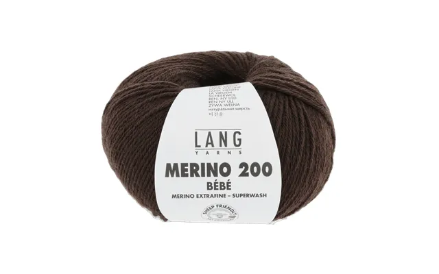 Mave Hat Pattern Kit In Merino 200 Bébé By Langyarns Punto 99-002 - 68 1 Ball Dark Brown 71