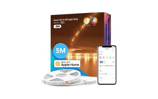 Meross 5m Rgbww Smart Led Light Strip, Msl320phk Eu Uk Version - 5m Eu Adapter Rgbww