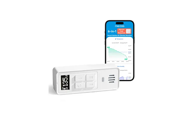 Meross Smart Multi-function Button Kit, Ms700h - Starter Kit 1 Sensor Matter Hub Msh450p Eu
