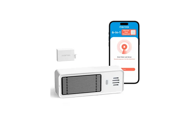 Meross Smart Multi-function Water Leak Sensor Kit, Ms420h - Single Unit Sensor Only Uk