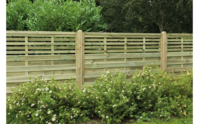 1.8m X 1.2m Pressure Treated Decorative Kyoto Fence Panel - Pack Of 3 Fsc Certified