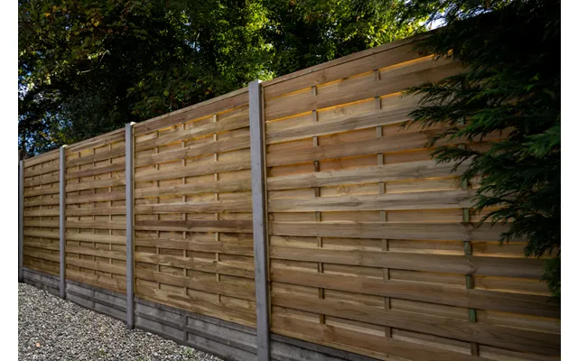 1.8m X 1.8m Pressure Treated Decorative Flat Top Fence Panel - Pack Of 4 Fsc Certified