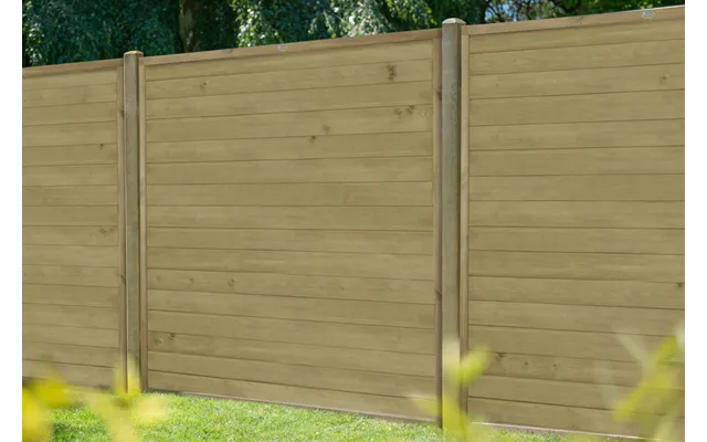 6ft 1.83m X 1.83m Pressure Treated Horizontal Tongue And Groove Fence Panel - Pack Of 4 Fsc Certified