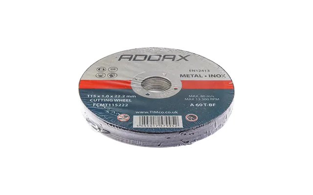 Addax 10fcmt115222 115x22.2x1.0mm Bonded Abrasive Disc - For Cutting