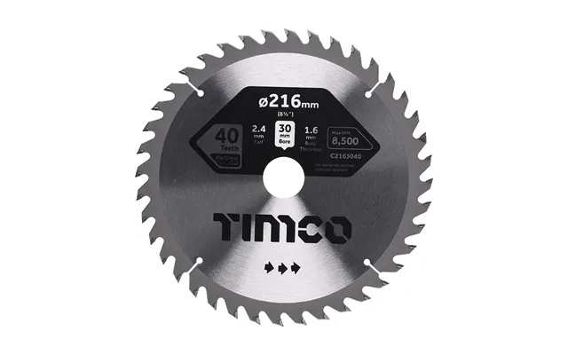 Addax C2163040 Tct Circular Saw Blade Trimming Crosscut 216x30x40t
