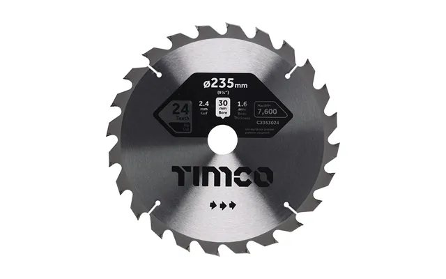 Addax C2353024 Tct Circular Saw Blade General Purpose 235x30x24t