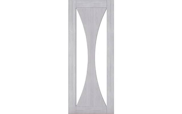 Deanta Sorrento 2 Light Pre-finished Light Grey Ash Internal Door With Clear Glass 1981x838x35mm 33 35sorglgx838fsc