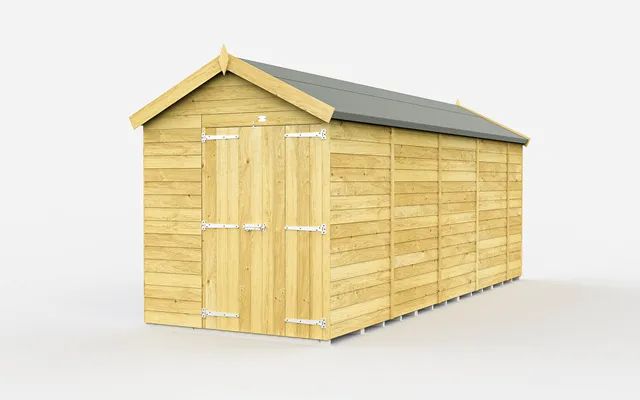 Diy Sheds Apex Double Door No Windows 6 X 18