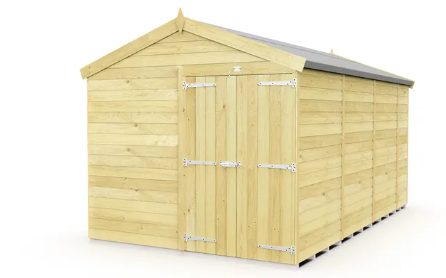 Diy Sheds Apex Double Door No Windows 8 X 15