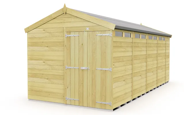 Diy Sheds Apex Security Shed Double Door 8 X 18