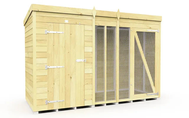 Diy Sheds Dog Kennel And Run Full Height 10 X 4