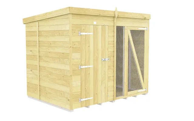 Diy Sheds Dog Kennel And Run Full Height 8 X 6