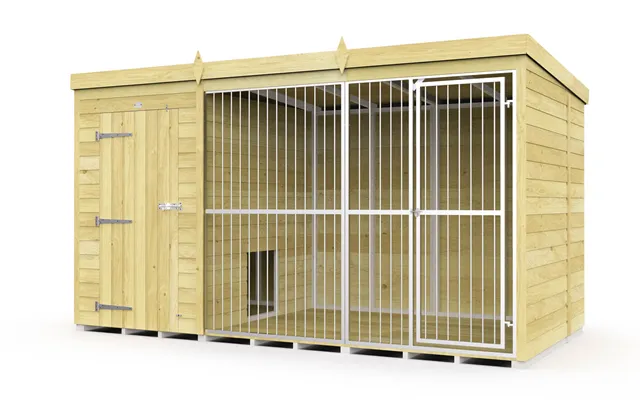 Diy Sheds Dog Kennel And Run Full Height With Bars 12 X 6