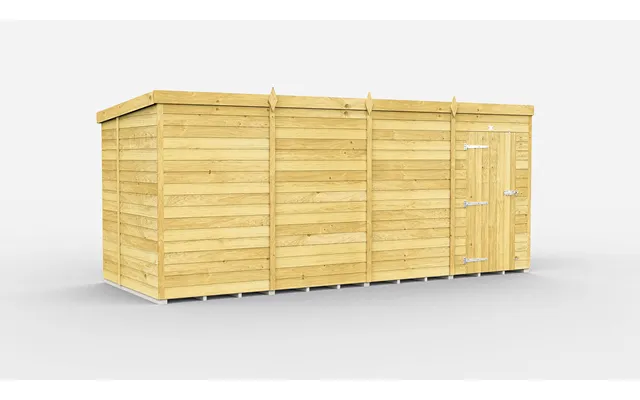 Diy Sheds Pent Shed Single Door No Windows 16 X 7