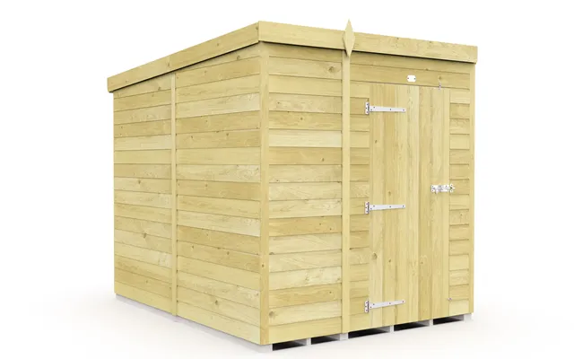 Diy Sheds Pent Shed Single Door No Windows 5 X 8