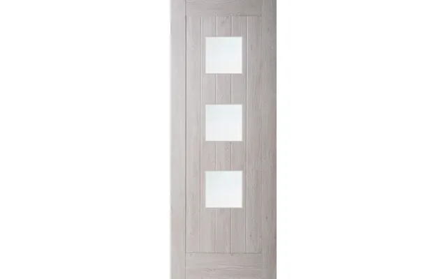 Finewood Mexicano 3 Light Fully Finished Smokey Grey Internal Door Clear Laminated Glass 2040x826x40mm Ilgmex3lcf826 product image