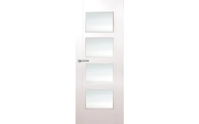 Finewood Zamora 4 Light Fully Finished White Internal Door Clear Laminated Glass 1981x838x35mm Ilwzam4lcf29