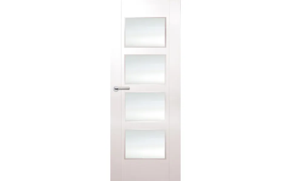 Finewood Zamora 4 Light Fully Finished White Internal Door Clear Laminated Glass 2040x726x40mm Ilwzam4lcf726
