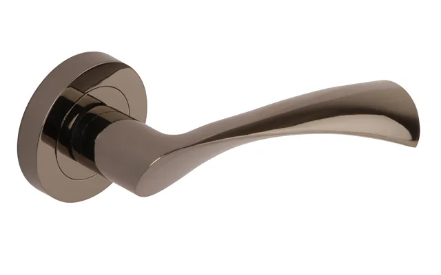 Flex Privacy Set Lever On Round Rose - Black Nickel