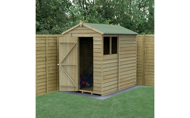 Forest 5x7 4life Overlap Apex Shed - 2 Windows Installed