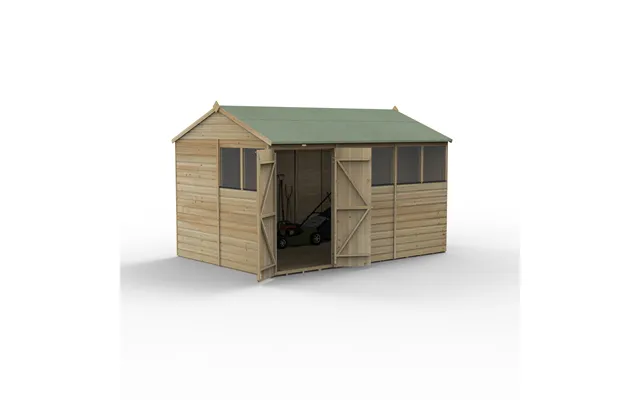Forest Beckwood 12x8 Reverse Apex Shed - 6 Windows