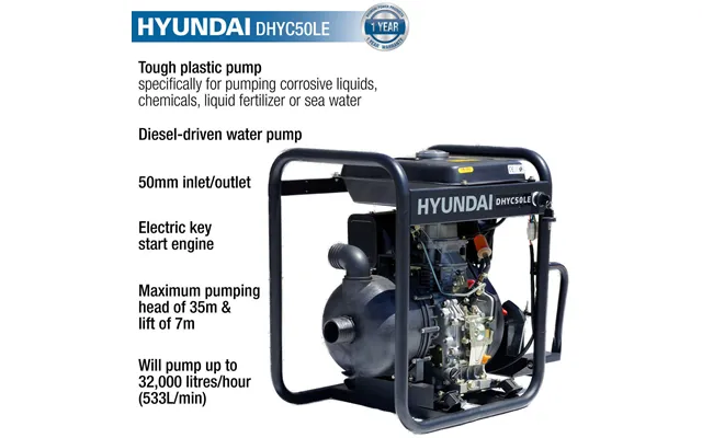 Hyundai Electric Start Diesel Chemical Water Pump