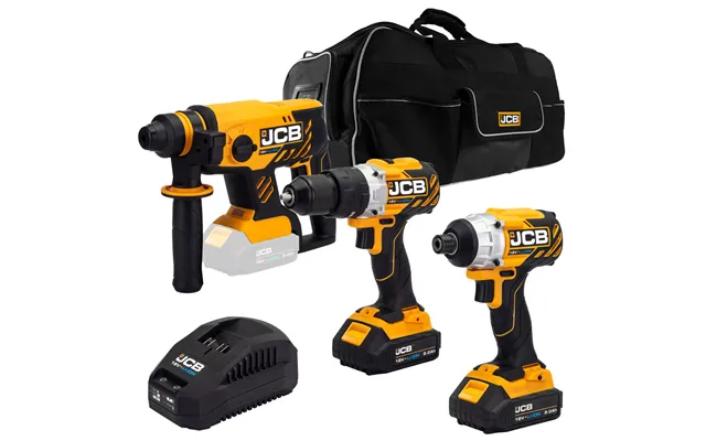 Jcb 18vcombi Drill - Impact Driver And Hammer Drill Kit With Battery