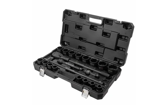 Jcb 21 Piece Impact Socket - Ratchet Tool And Breaker Bar Set